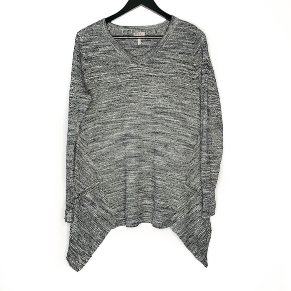 LOGO Lori Goldstein Sweater Tunic Long Sleeve Cotton Cashmere Sharkbite Size S - Picture 1 of 6